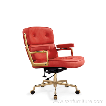 Golden Red Back Office Swivel Office Chair